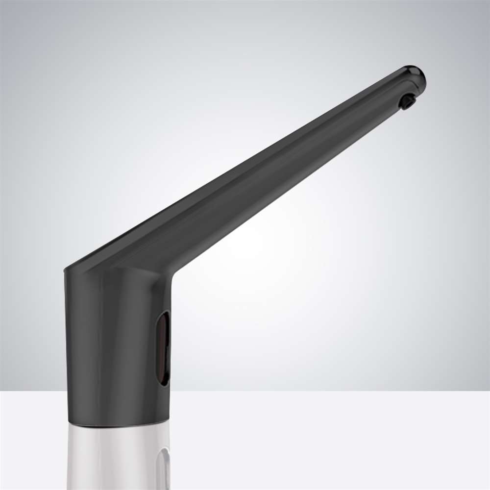 Commercial Automatic Infrared Long Neck Matte Black Sensor Soap Dispenser